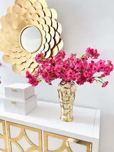 Faux Silk Fuchsia Cherry Blossom (Pack of 3 Stems)