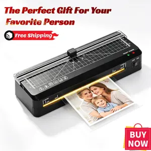 4-IN-1 Portable A4 Laminator with 60s Warm-Up Precision Cutting & No Wrinkles Technology for Photos Docs Cards Compact Size Versatile Input Efficient Laminating Ideal for Home Office School