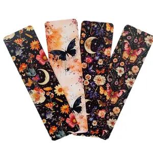 Celestial floral double sided bookmarks l Wildflower bookmarks