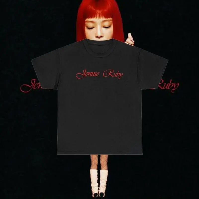 Jennie Ruby Unisex Tee, 1st Album T-Shirt, Jennie Kim Ruby Tee, K-pop Fan Shirt, JENNIE Merch, Ruby Album Tee, debut solo album ruby tee I83