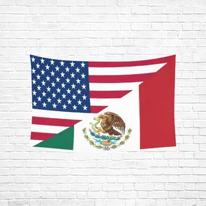 Mexico United States Friendship Flag 3x5 Feet - Vivid Colors - Fade Resistant - Banners Hanging