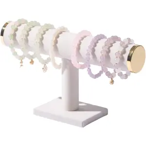 Bracelet Holder Stand,Bracelet Organizer Display for Selling,Bangle Organizer for Women,Watch Storage Holder for Men, Business Supplies (Beige + Metal Lid) Ausalivan