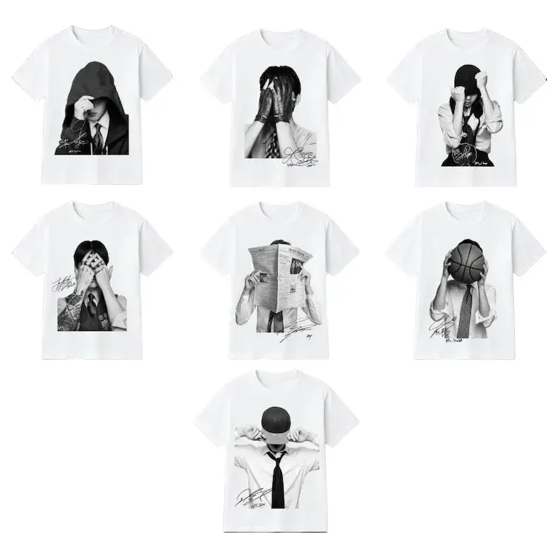 Arirang Bangtan Members Signature Graphic White and Black Unisex T-Shirt, Retro 90s Tee, World Tour 2026