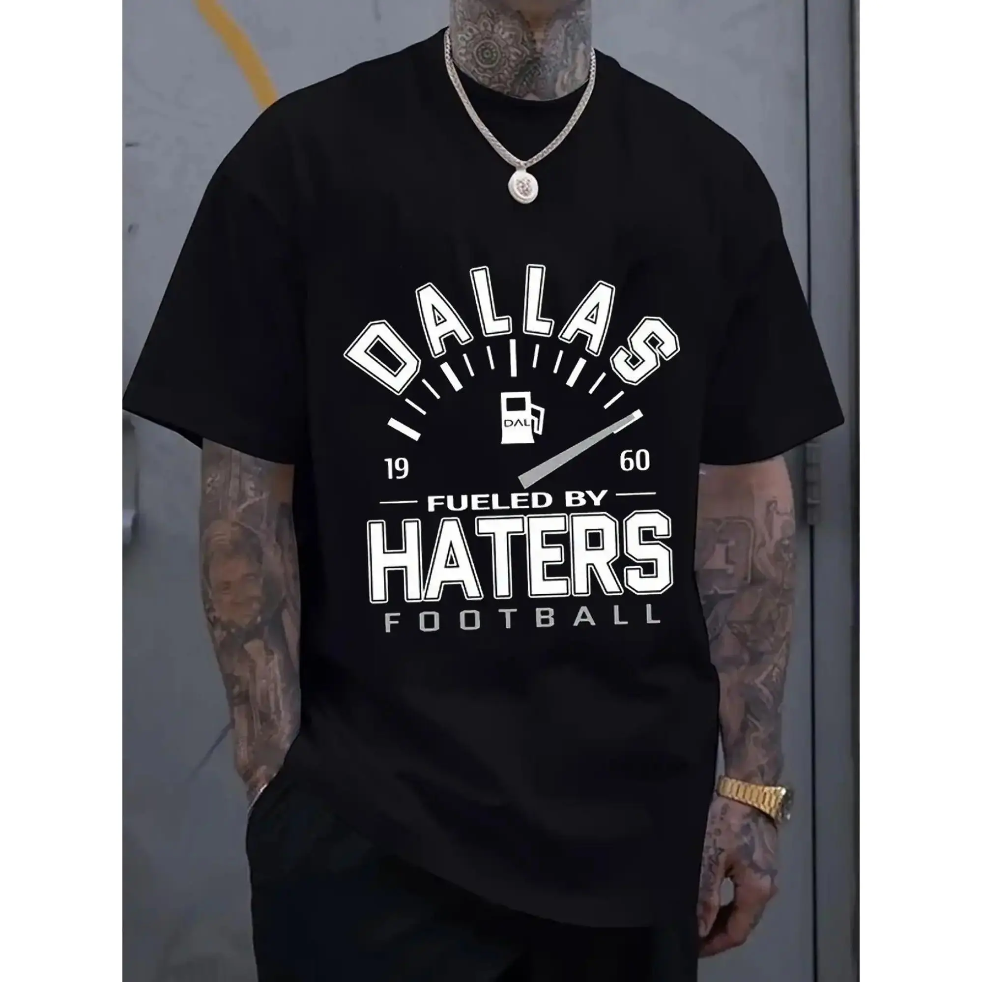 Dallas Football Team Inspirational Black T-shirt graphic clothing