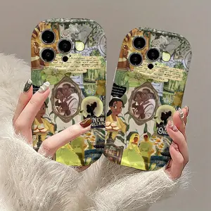The Princess and the Frog Cartoon Cute Anime Fashion For iPhone Case, Shockproof with Lens Protection, TPU, Compatible for iPhone 17 Air 16 15 14 13 12 11 Pro Max Plus ,  Cartoon Cute Design, Officially