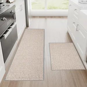 Kitchen Mat Set, 2 Counts/set Non-slip Washable Decorative Floor Rug, Household Mat Set for Kitchen Bathroom Dormitory Hotel, Machine Washable Rugs, Kitchen Rugs Sets