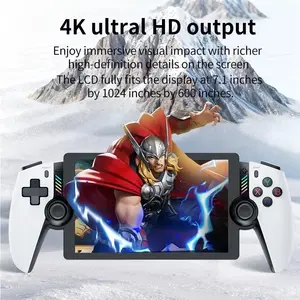 Portable Game Console M28 with Dual Analog Joysticks and Dual Vibration Motors, Hidden Stand, Perfect for Gaming Nights