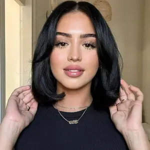 Jessie's Wig [Yuri] Curtain Bangs Wavy Layered Bob Wig Glueless Wig 7x5 Pre Cut Lace Wig For Women