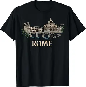 100% Cotton Rome City Italy Gladiators Roman Roma Rome T-Shirt