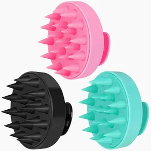 3-Pack Scalp Massager Shampoo Brush – Soft Silicone Hair Scrubber for Exfoliation, Hair Growth, Dandruff Removal | Beauty, Personal, Bath Products