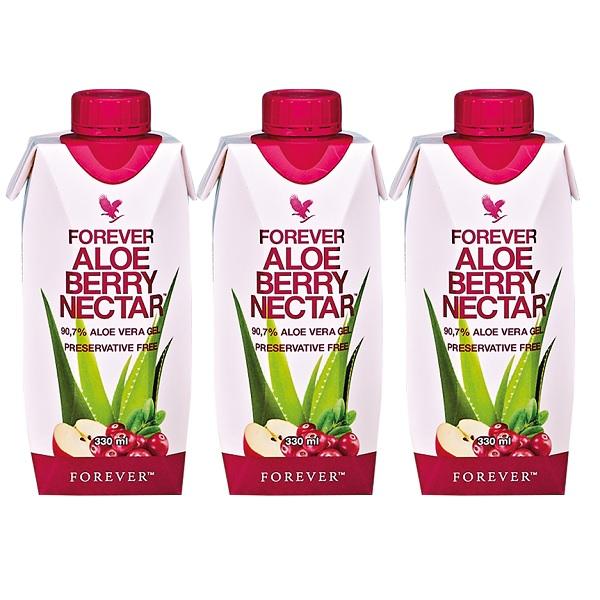 Forever Aloe Berry Nectar Minis 350ml No Added Preservatives Sugar Free Vegan Gluten-Free Eco-Friendly Peach Flavored Aloe Vera Gel 11.15 FL OZ Natural Health Beverage