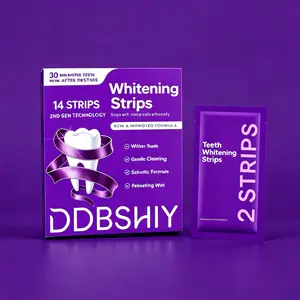 Purple Teeth Whitening Strips - 14/42 Whitening Sessions - NonSensitive Teeth Whitening - Peroxide-Free