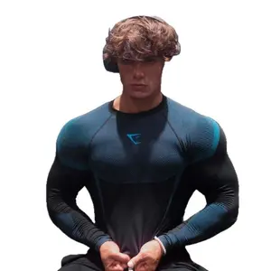 Men's  5.0 Seamless Long Sleeve Compression Shirt | High Stretch Breathable Gym Training Top