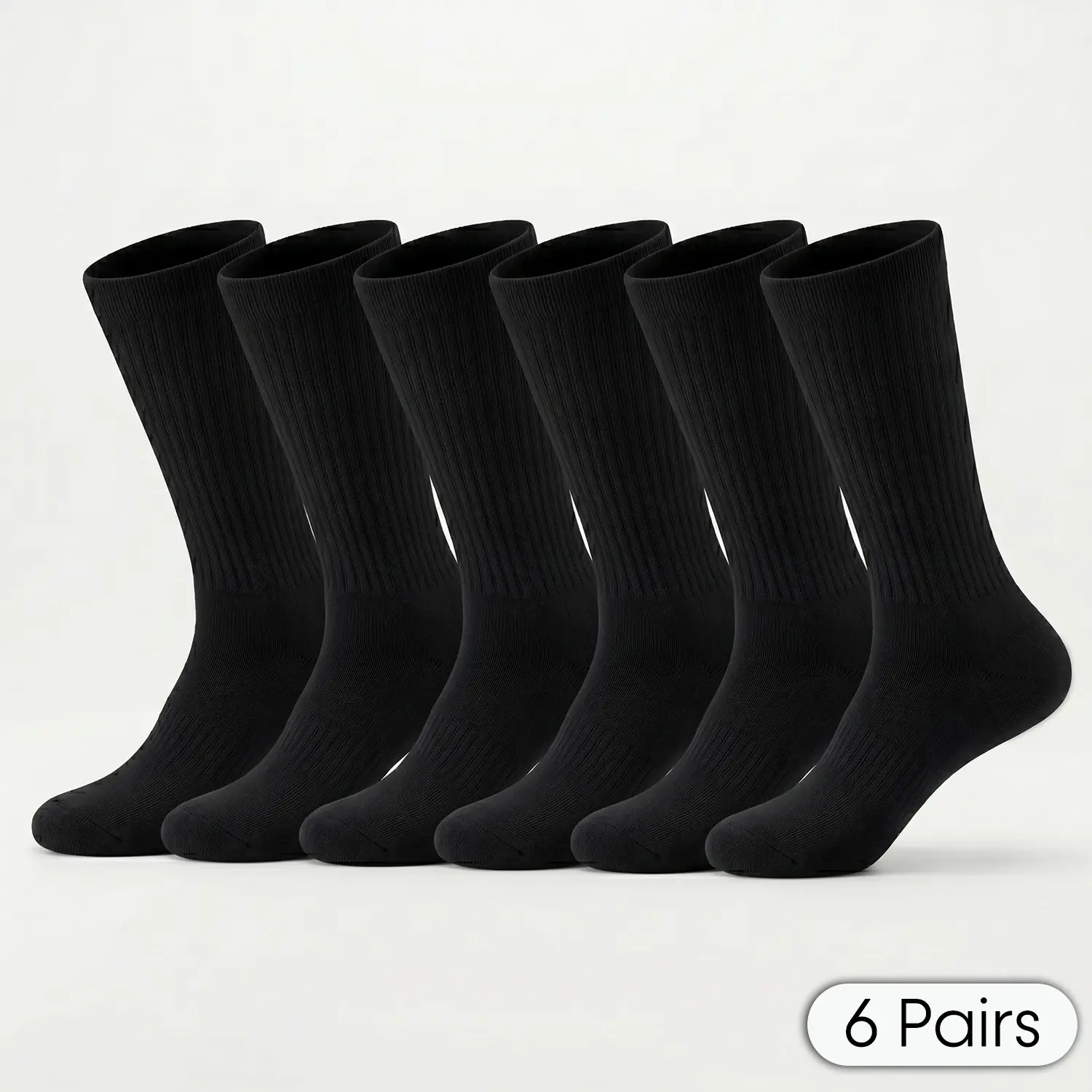 Performance Athletic Crew Socks for Men Women – Moisture Wicking Cotton Running Work Socks with Arch Support, Terry Cushion Heel & Toe, Odor Resistant, All Season All-Day Comfort
