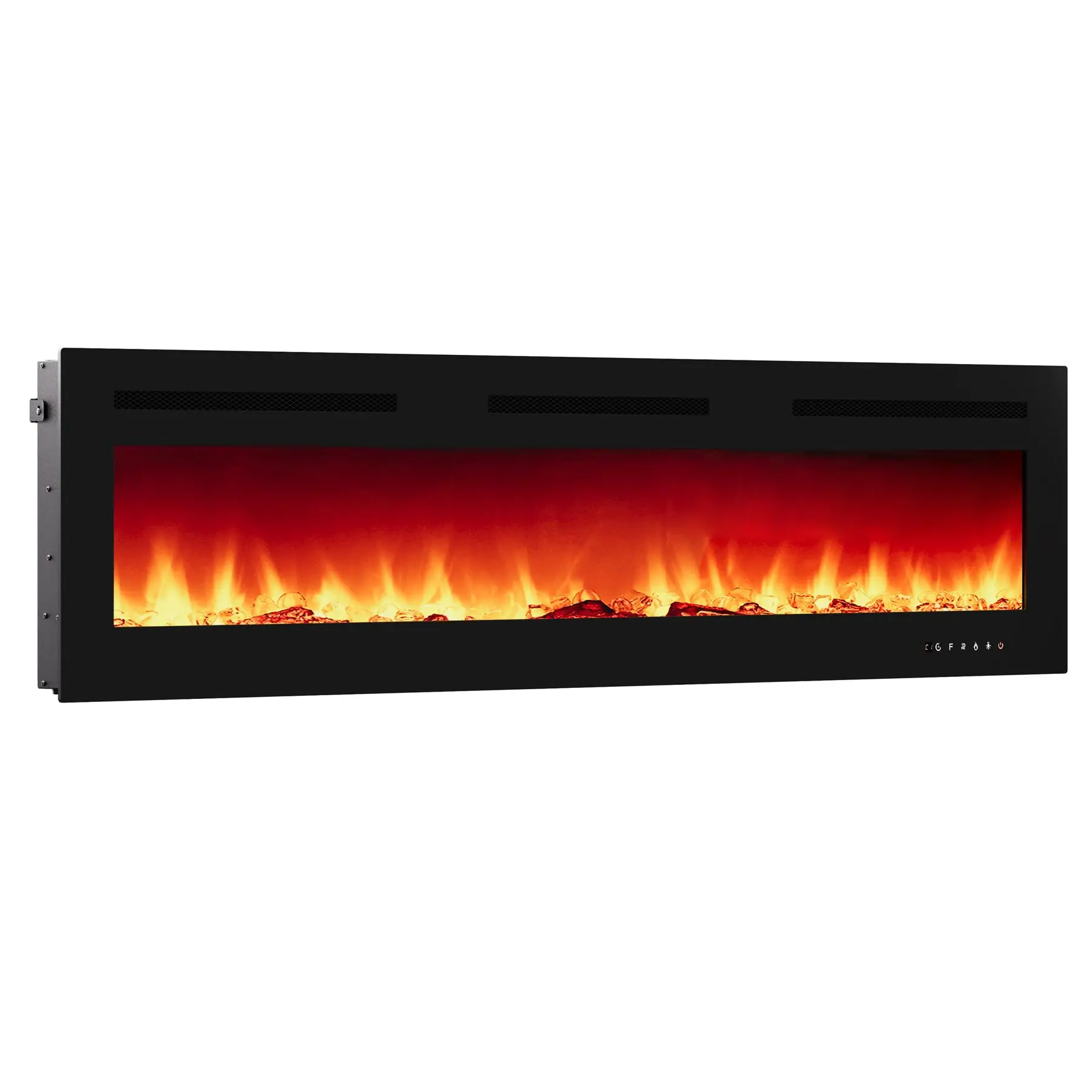 GARVEE 72-in Wall Mounted Electric Fireplace Heater - 1500W LED Technology, Premium Design, 12 Colors, Adjustable Brightness, Remote & Touch Control, Timer, Dual Effects
