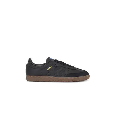 Men's adidas Originals Samba OG Casual Athletic Trainer Shoes - Core Black & Gum 5 Basic Trainer Shoe