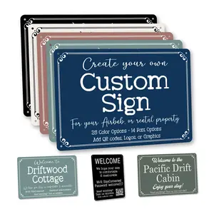 Custom Signs Airbnb Sign Rental Sign House Rules Vrbo Sign Custom Instructions Sign Wi-fi Sign Message Sign Rules Sign Display Sign