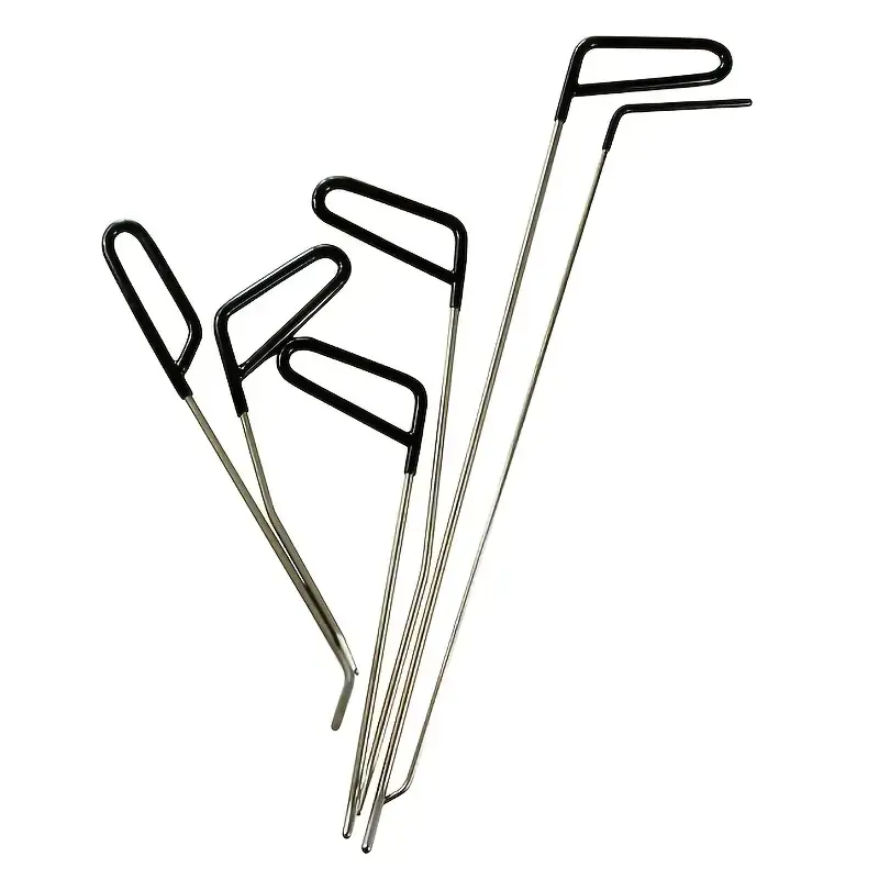 Rods Dent Removal Kit,6 Pcs Paintless Dent Repair Rods, Stainless Steel Dent Rods, Whale Tail Dent Repair Tools, Professional Hail Dent Removal Tool Car Dent Remover