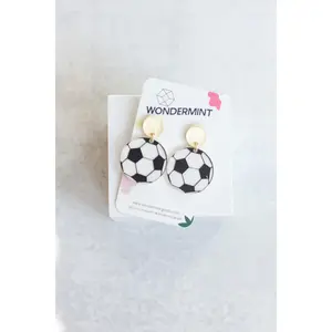 Soccer Acrylic Earrings