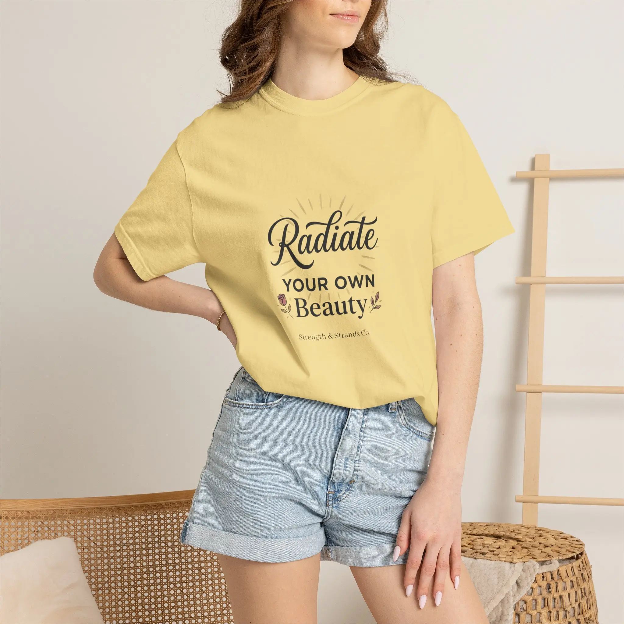 Radiate Your Own Beauty T-Shirt | Inspirational Typography Tee