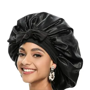 Bow Tie Adjustable Satin Sleeping Bonnet | Silk, Satin, Haircare, Sleeping Cap, Assorted Colors, Prevent Frizz, Enhance Curl, Hair Growth, Overnight Haircare, Satin Hair Accessories, Floral, Pattern, Print, Hair Hack, Hair Protection, Hair Extensions