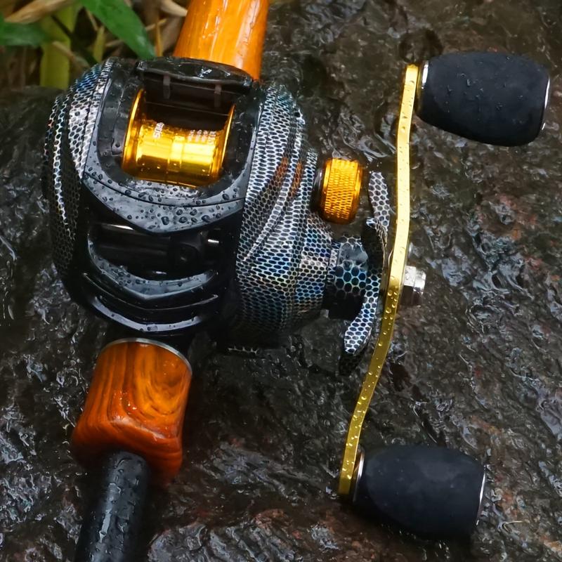 [W] Ultra Lightweight Bait Reel 22 Pounds Max Resistance Saltwater & Freshwater Rotating Fishing Reel with 18+1BB Ball Bearings Magnetic Braking System Ergonomic Handle Smooth Resistance