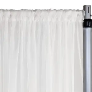 Voile Sheer Drape/Backdrop 14 ft x 116 Inches White