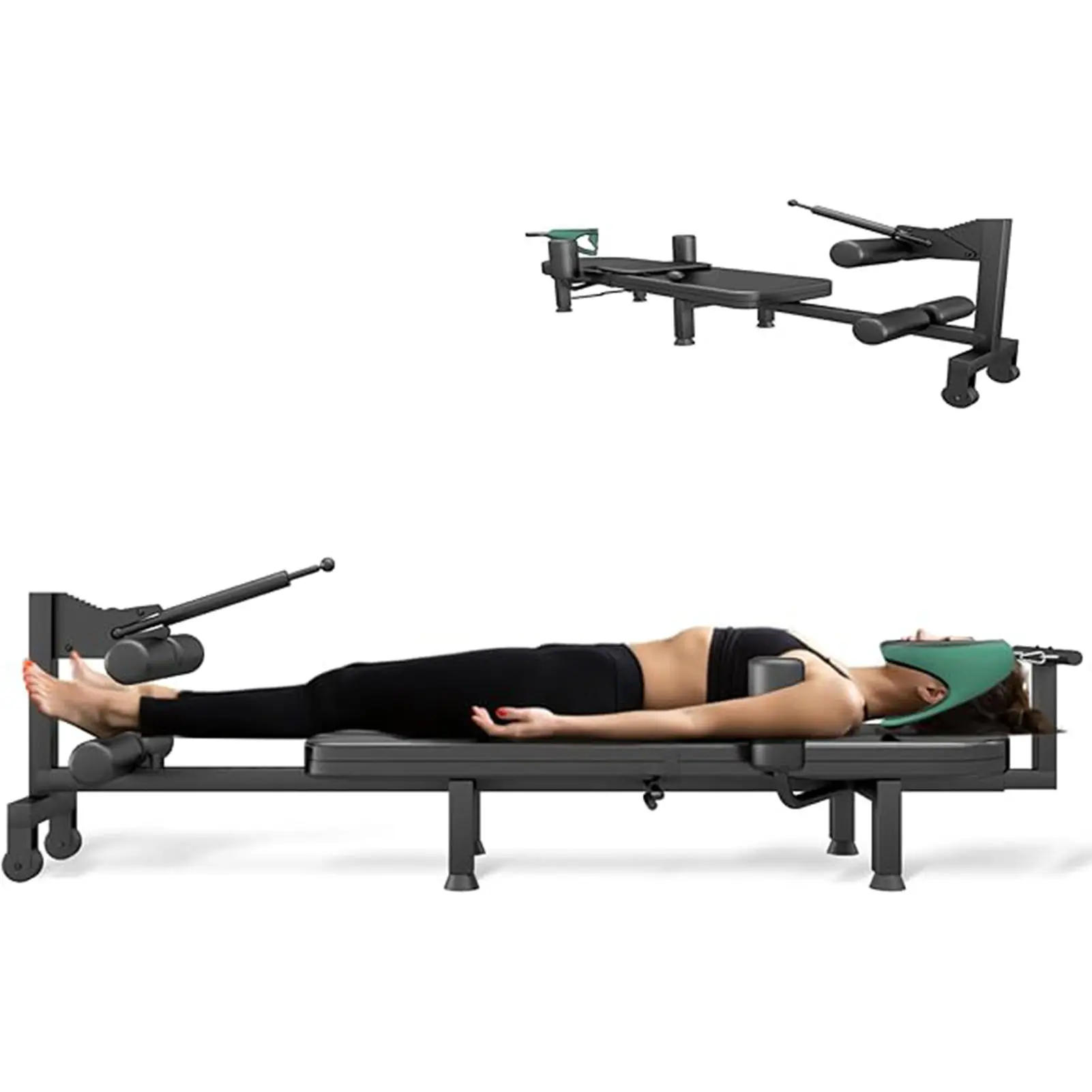 Lumbar Traction Bed, Back Stretch Machine for Lower Back and Neck Decompression, Portable Inversion Tables Traction Device, Stretch Machine Full Body