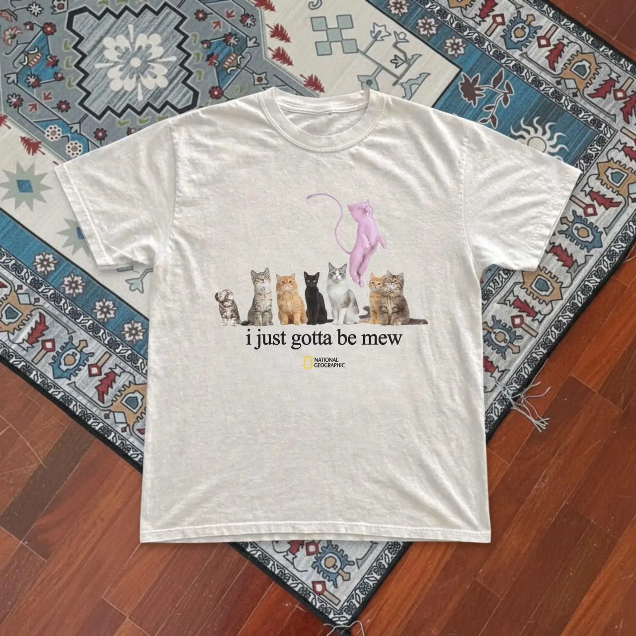 Gildan Cat “Be Mew” Graphic T-Shirt, Funny Cat Parody Tee, Cute Animal Unisex Shirt