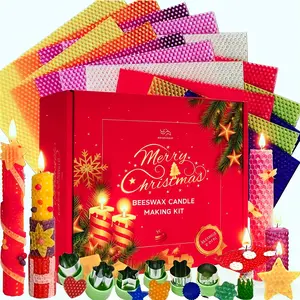27-piece DIY beeswax candle making kit, 100% pure beeswax, 12 vibrant colors, 6 wax cutting tools, complete handmade material set, suitable for children and adults, crafts, home decoration, Christmas, Halloween, Thanksgiving gifts, watermelon