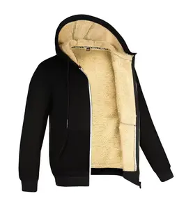 UNISEX Lambswool Thick Warm Coat Jackets- Long Sleeve with Zipper