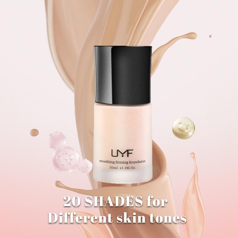 UMF 2-in-1 Foundation Skincare & Pro Coverage, Waterproof & Antioxidant, Long Wear Concealer, Soft Mist Creamy Finish, Liquid Foundation for All Skin Types, Daily Whipped, Pore-Blurring, Sensitive Skin Therapy, 20 Shades for Different Skin Tones