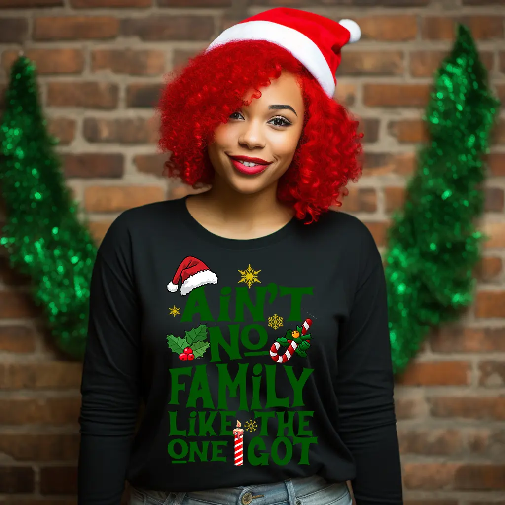 5-Pack or 10-Pack Ain't No Family Like the One I Got Christmas DTF Heat Transfer for DIY T-Shirt Printing- 11x15