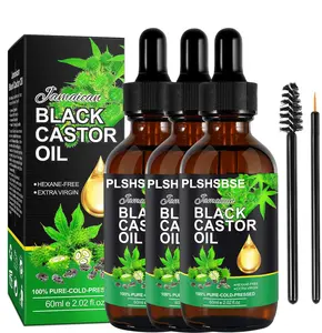 (Buy 2 Get 1 Free) Jamaican Black Castor Oil, 100% Pure Organic Cold Pressed for Skin Care, Hair Growth, Nails and Nourishing Scalp, Relieve Dry Skin, Improve Blood Circulation, Face & Body Moisturizer, Eyelash Essence, Hair Growth Treatment Oil