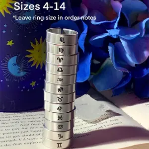Adjustable Custom Zodiac Rings