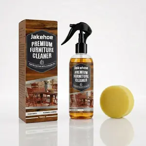 Furniture Cleaner with Avocado Oil, Sun Protection, Pleasantly Scented, 100ml Spray Bottle with Sponge
