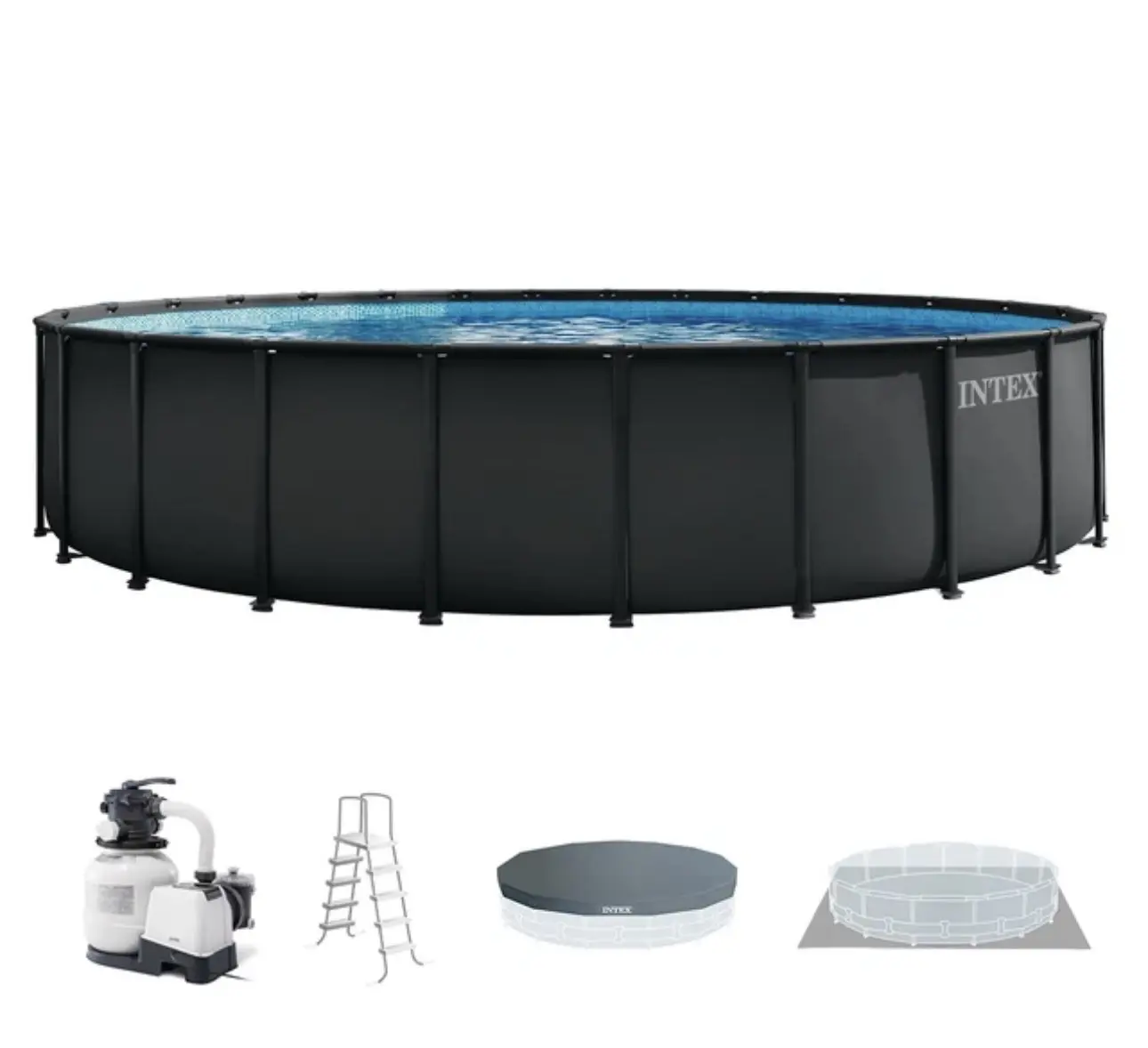 INTEX Ultra XTR 24ft x 52in Round Frame Above Ground Swimming Pool w/Pump