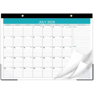 Desk Calendar 2026-2027 - Calendar 2026-2027 from July 2026 to December 2027, 12'' x 17'', 18 Monthly Desk Calendar with Ruled Blocks for Planning