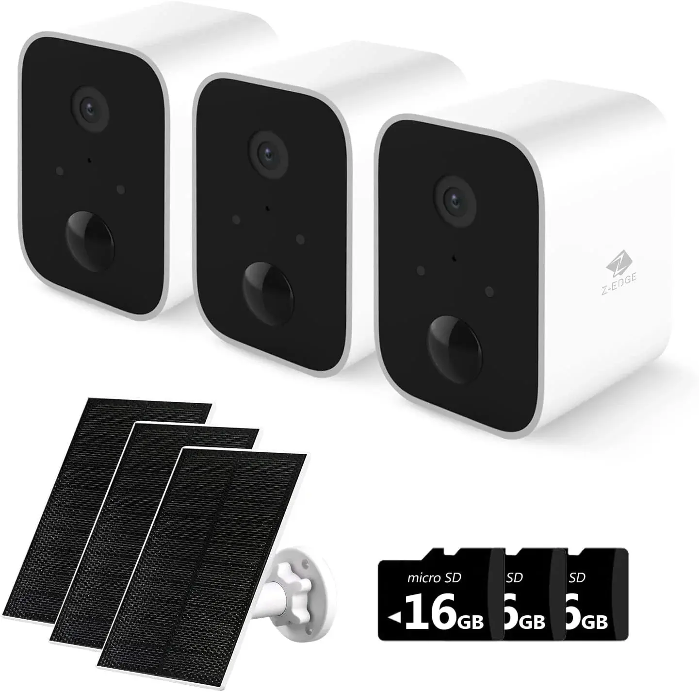 Solar Wireless Outdoor Security Camera 3-Pack — 1080P, Night Vision & 365-Day Battery Life