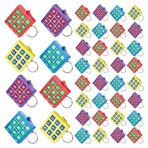 8PCS Tic Tac Toe Keychain Game – Kids Puzzle Party Favors & Classroom Prizes