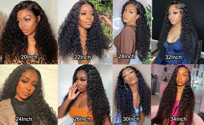 【NEW IN】Lemoda 13x6 HD Transparent Lace Front Human Hair Wigs 200 Density Pre-Cut / Pre-Plucked Brazilian Water Wave Lace Frontal Wig With Tiny Knots
