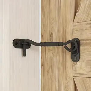 Metal Privacy Hook Lock for Sliding Barn Doors & Windows, Secure Finish, Easy Installation, Durable Outdoor Use