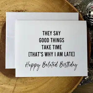 Happy Belated Birthday Card