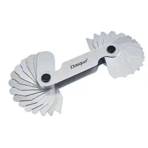 Dasqua 30-Piece Stainless Steel Radius Gage Set - 1/32-1/4 in X 64ths Concave & Convex Blades, Rust-Resistant Marked Blades for Curve Testing