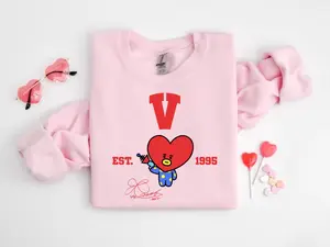 V Est.1995 Sweatshirt, BT21 Chibi Cute Sweater, Gift for fan, KPOP tour 2026