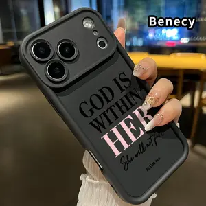 Phone Case Compatible for iPhone 17 Pro Max Air God is Within Her Pattern TPU Lens Protection Durable Soft Cover Gift for Male