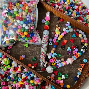 Rainbow Spacer 8mm Painted Spacers for Phone Chain Keychain Pens 200ml 450pcs High Quality Colorful Premium Spacers DIY Beads DIY Spacer