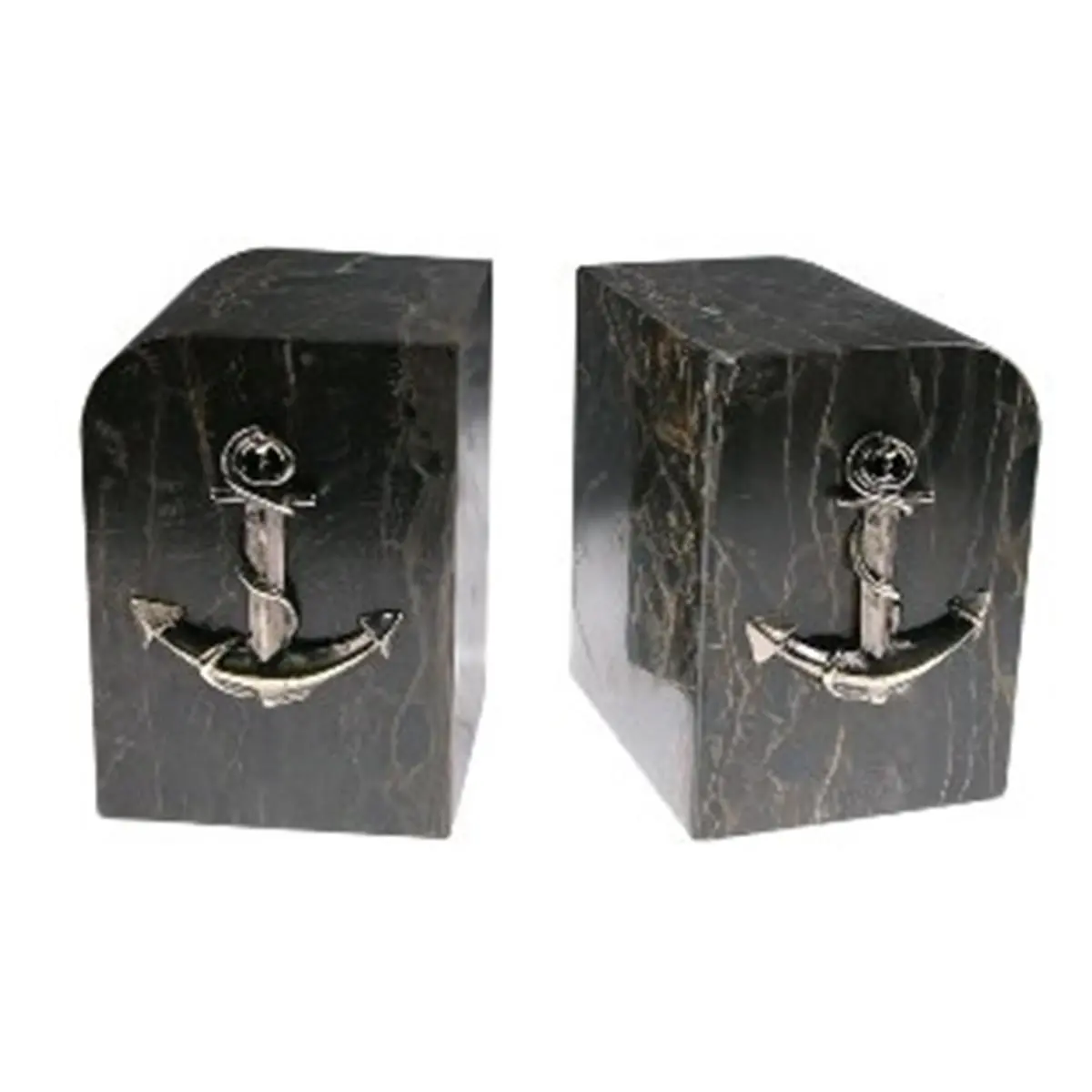 212 MAIN Bluestone Designs Jadestone Bookends - Anchor, Office & Commercial Furniture Bookshelf Accessories