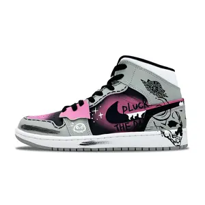 Jordan Air Jordan 1 Synthetic Leather Mid-Top Retro Basketball Shoes for Men with Cushioning, Anti-Slip, and Durability Trending Shoes, House White Official Shoes to Get / Maison Mihara