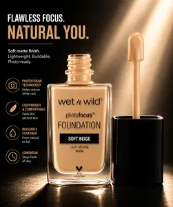 Matte Liquid Foundation – Soft Beige – Lightweight Full Coverage